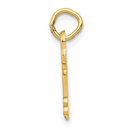14K Gelbgold Key Buchstabe S Initiale Charm