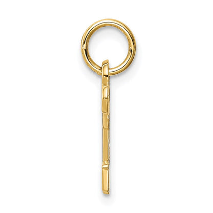 14K Gelbgold Key Buchstabe T Initiale Charm