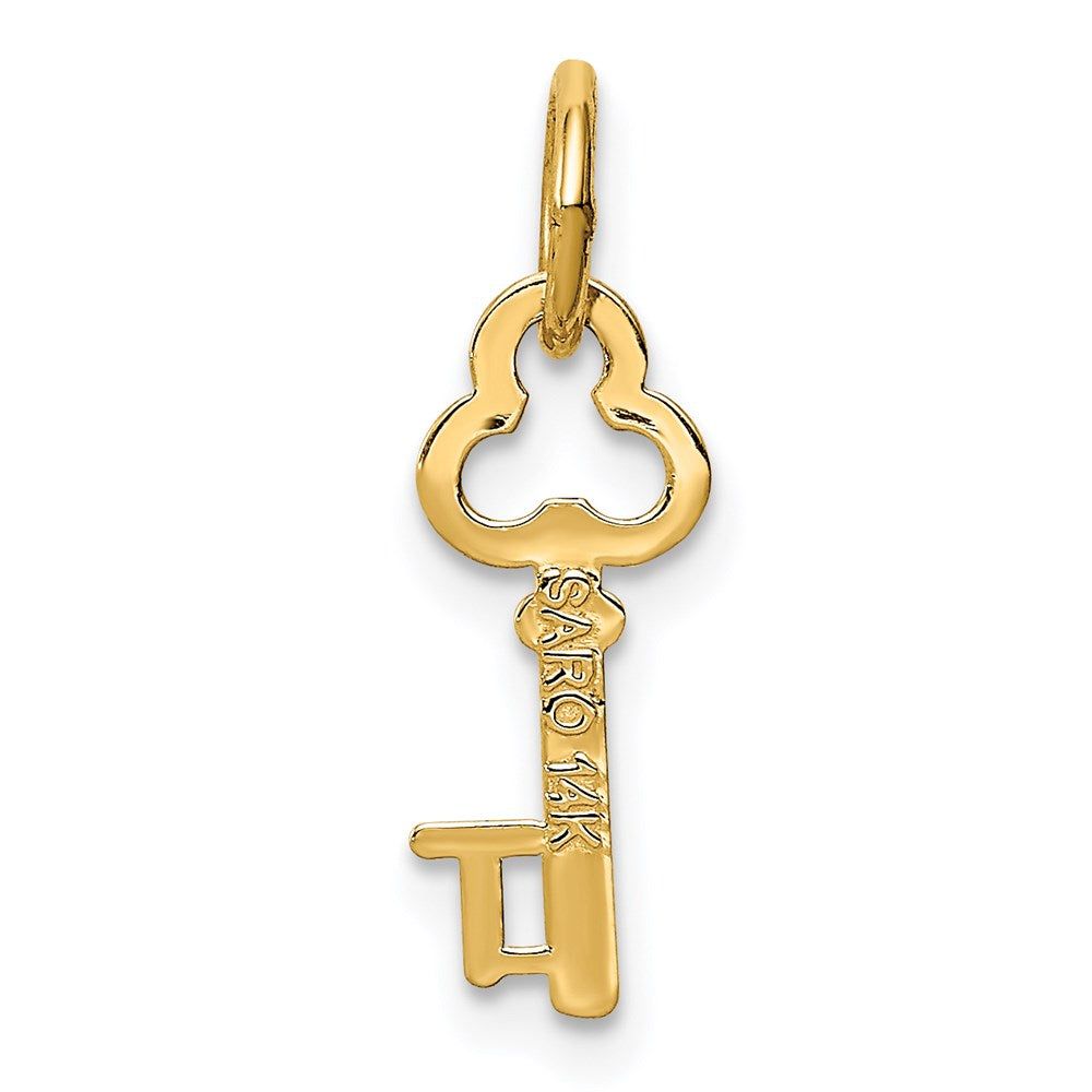 14K Gelbgold Key Buchstabe T Initiale Charm
