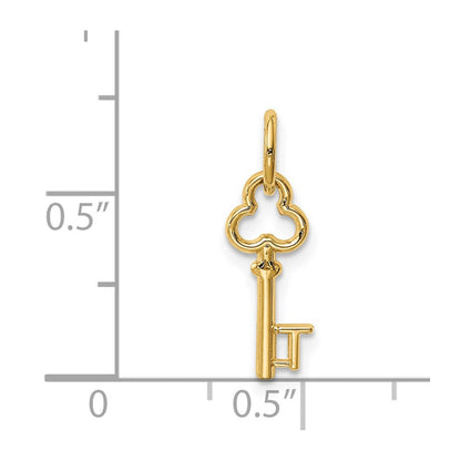 14K Gelbgold Key Buchstabe T Initiale Charm