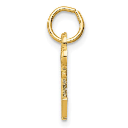 14K Gelbgold Key Buchstabe V Initiale Charm