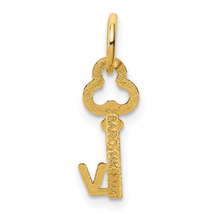 14K Gelbgold Key Buchstabe V Initiale Charm