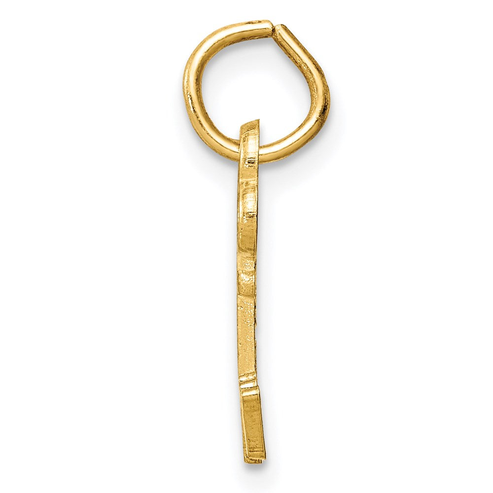 14K Gelbgold Key Buchstabe W Initiale Charm
