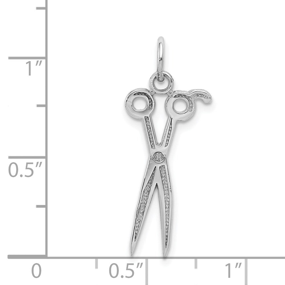 14K Weißgold Scissors Charm