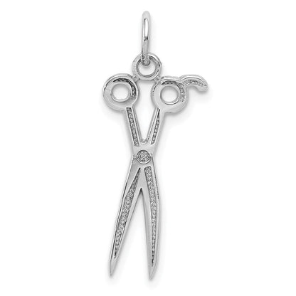 14K Weißgold Scissors Charm