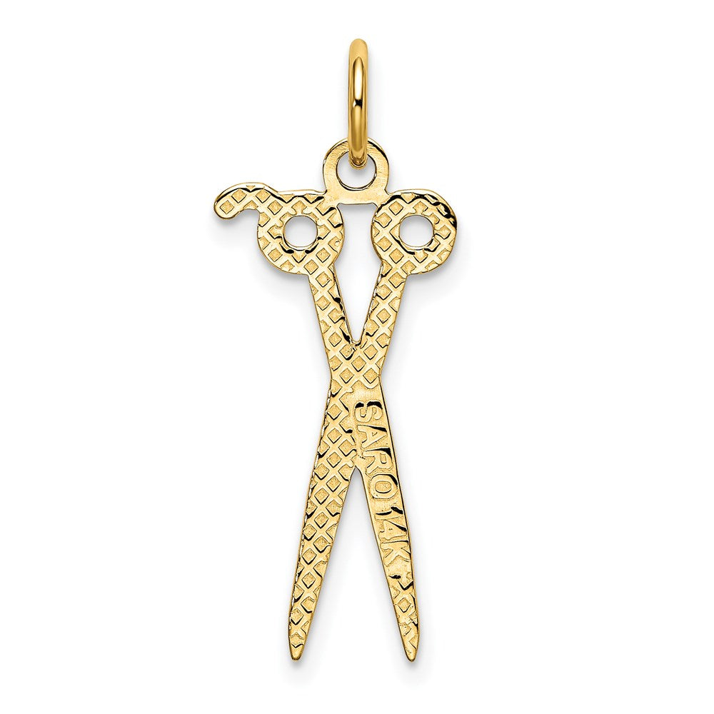 14K Gelbgold Scissors Charm