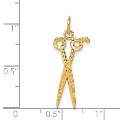 14K Gelbgold Scissors Charm