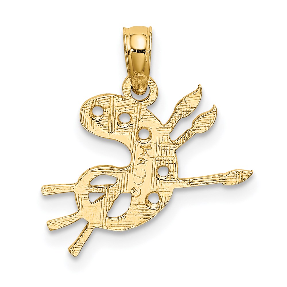 14K Gelbgold Paint Pallet Charm