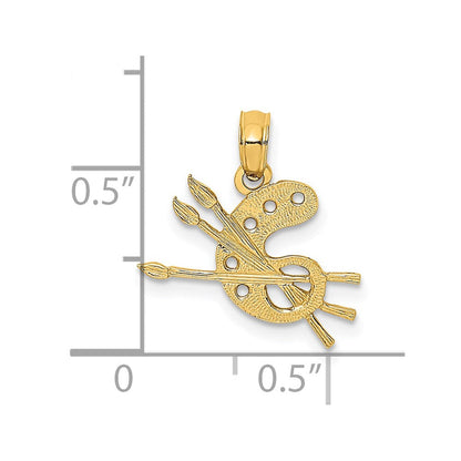 14K Gelbgold Paint Pallet Charm