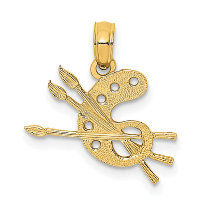 14K Gelbgold Paint Pallet Charm