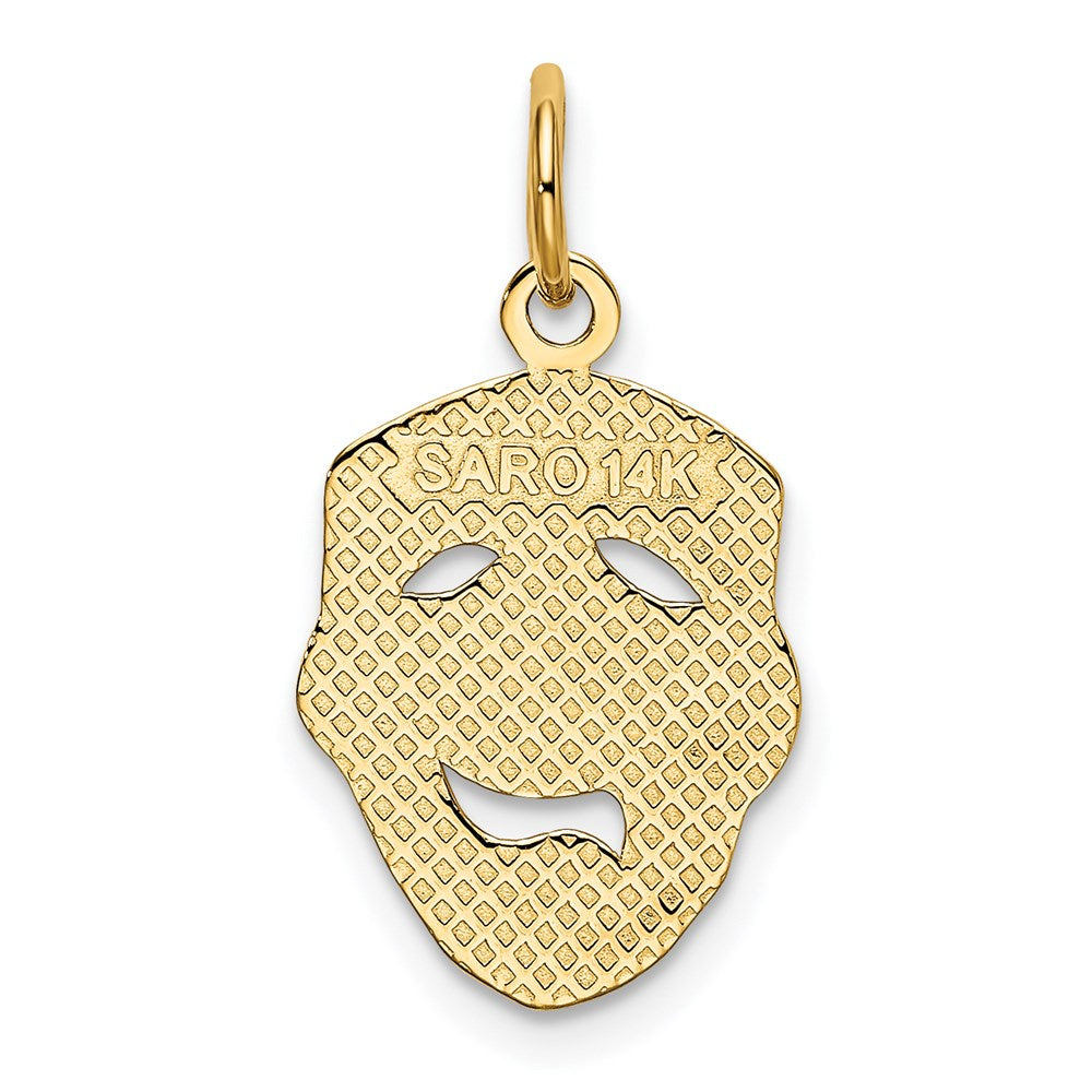 14K Gelbgold Comedy Mask Charm