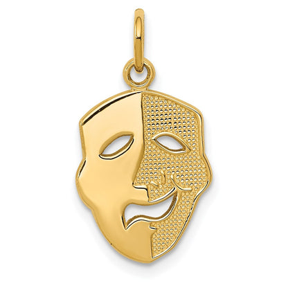 14K Gelbgold Comedy Mask Charm