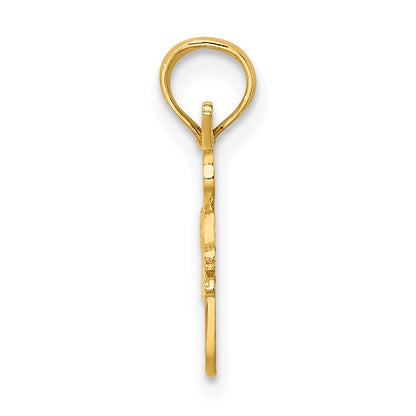 14K Gelbgold I Herz Dancing mit Dancer Charm