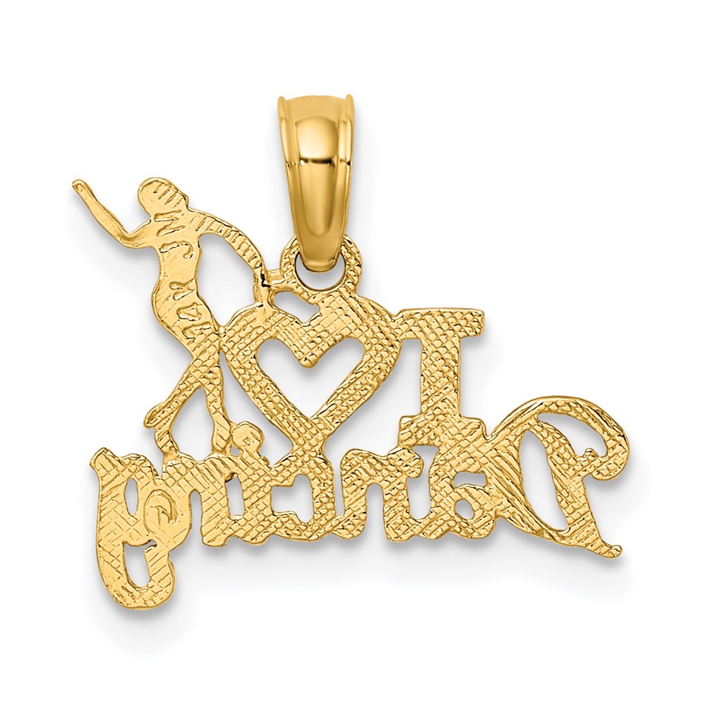14K Gelbgold I Herz Dancing mit Dancer Charm
