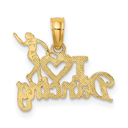 14K Gelbgold I Herz Dancing mit Dancer Charm