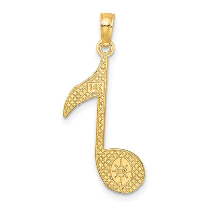 14K Gelbgold Musik Note Charm