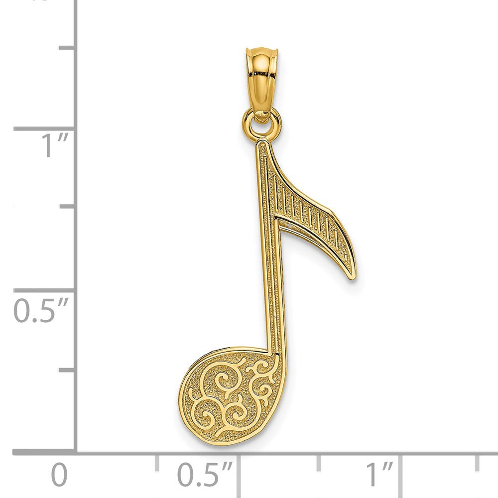 14K Gelbgold Musik Note Charm