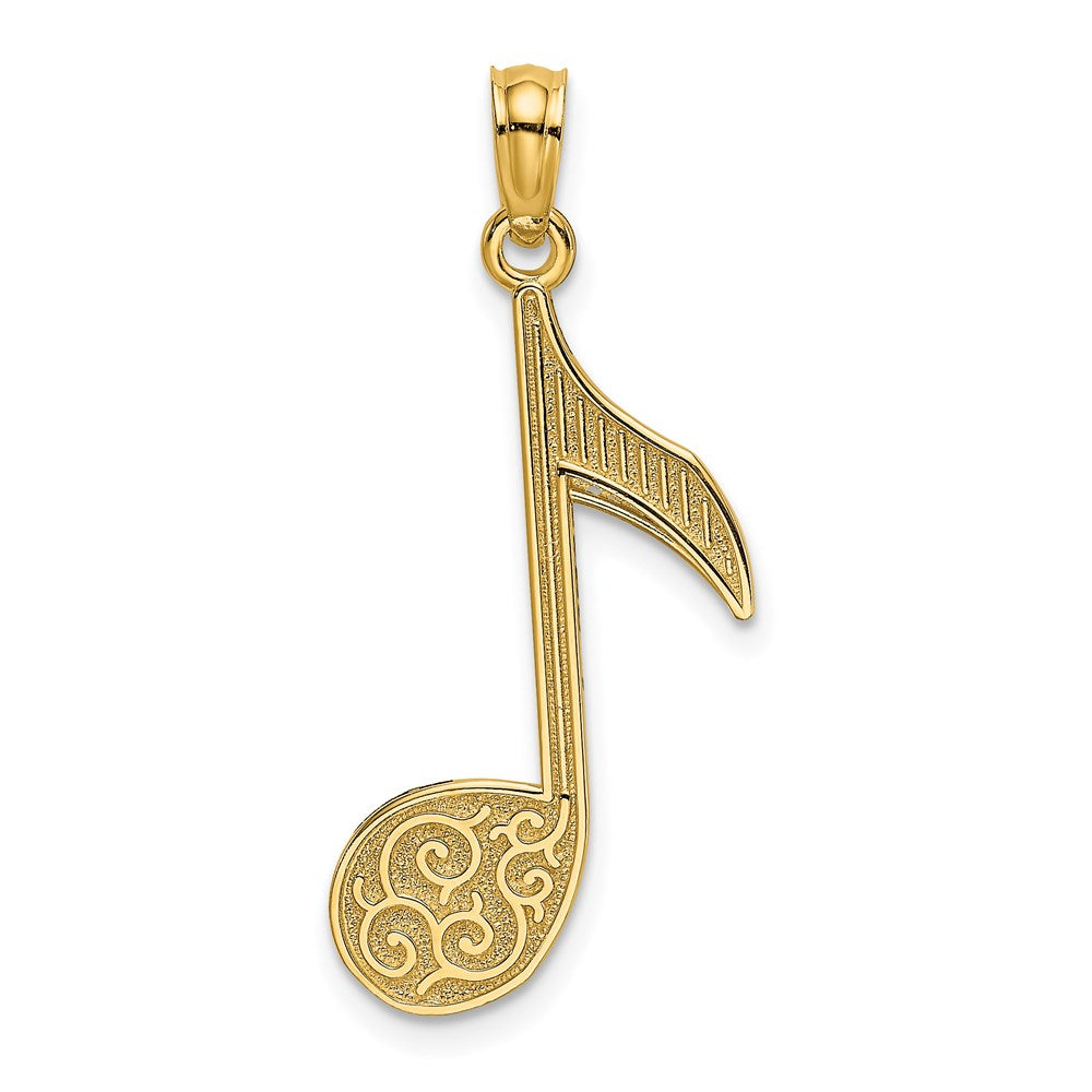 14K Gelbgold Musik Note Charm