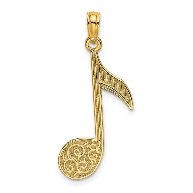 14K Gelbgold Musik Note Charm
