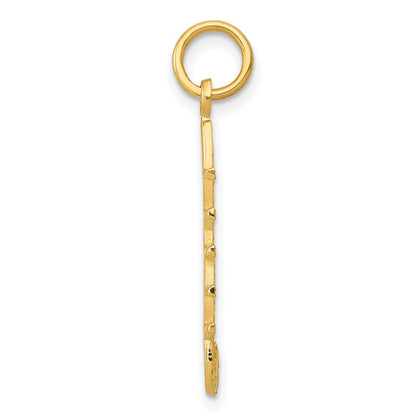 14K Gelbgold Musical Staff Charm