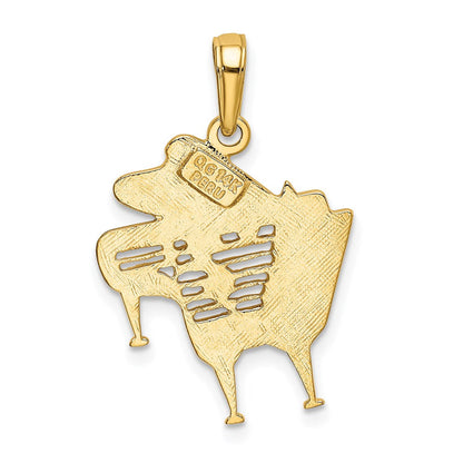 14K Gelbgold Klavier-Anhänger