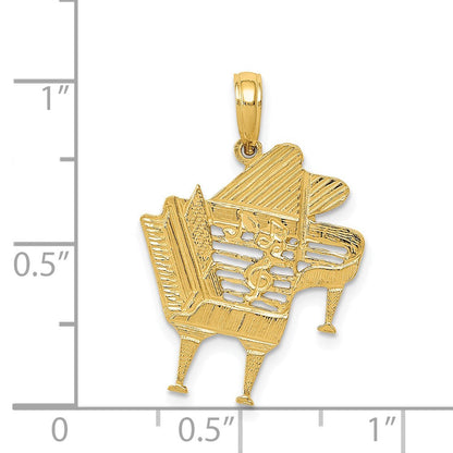 14K Gelbgold Klavier-Anhänger