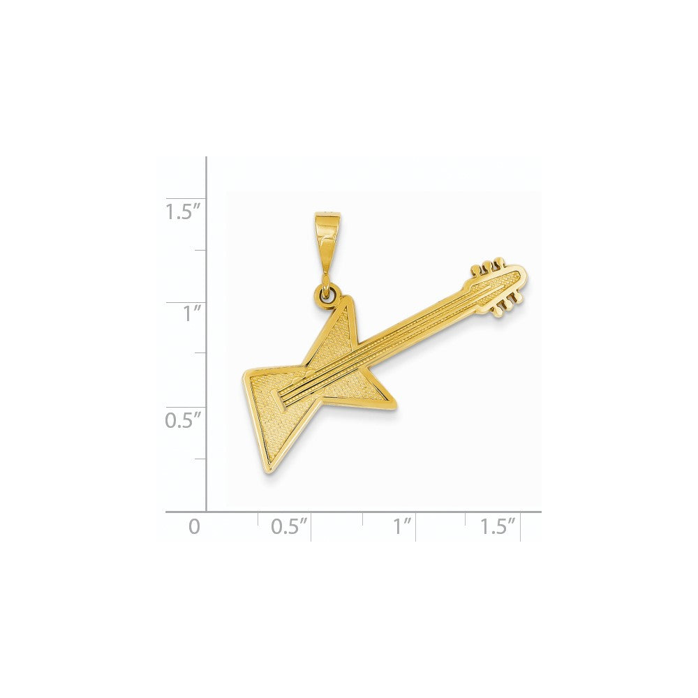 14K Gelbgold Gitarren-Anhänger