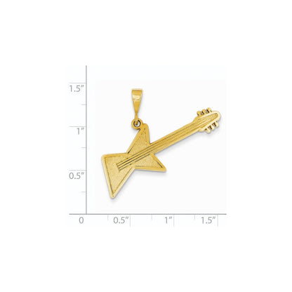 14K Gelbgold Gitarren-Anhänger