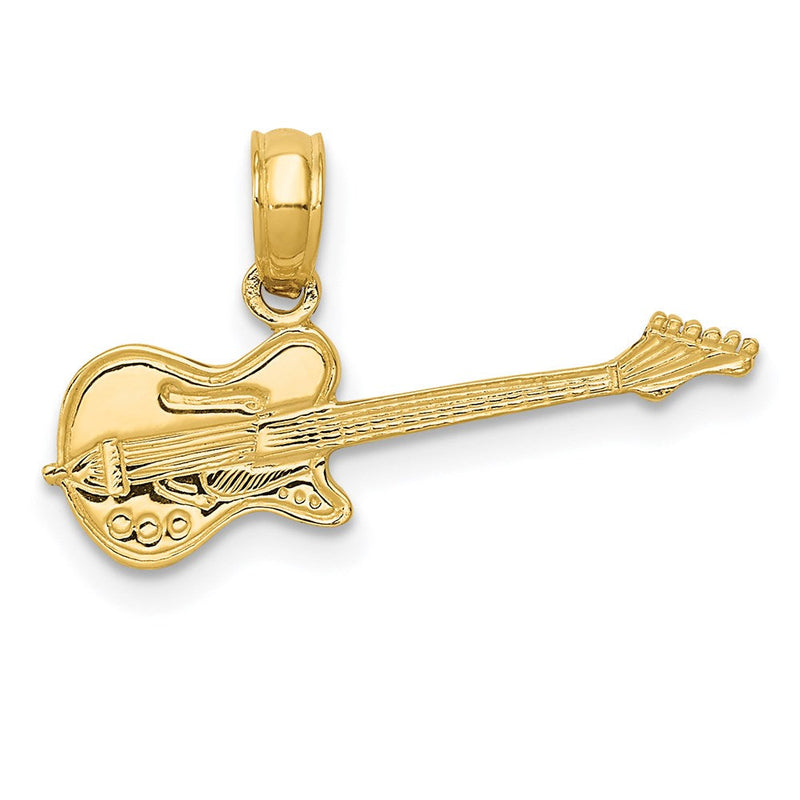 14K Gelbgold Electric Gitarre Anhänger