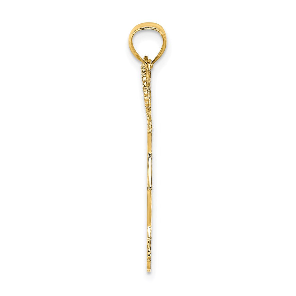14K Gelbgold Cheerleader mit Pom-poms Charm