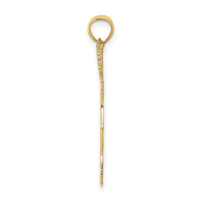 14K Gelbgold Cheerleader mit Pom-poms Charm