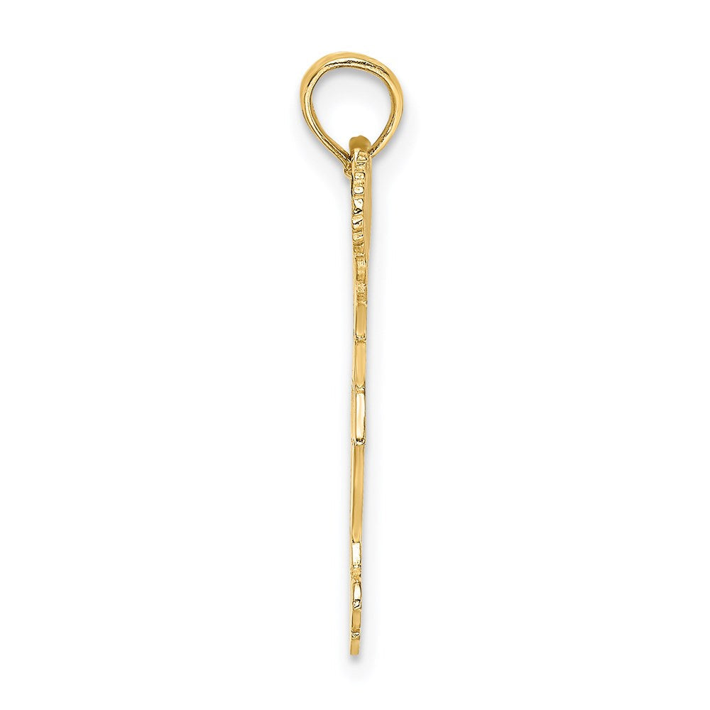 14K Gelbgold Cheerleader mit Pom-poms Charm