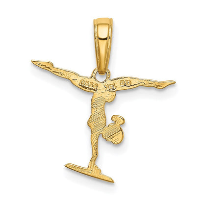 14K Gelbgold Gymnastics Anhänger