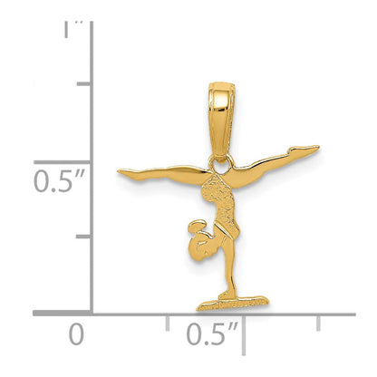 14K Gelbgold Gymnastics Anhänger