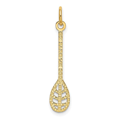 14K Gelbgold Lacrosse Charm