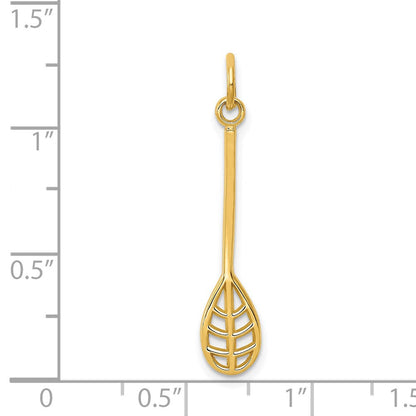 14K Gelbgold Lacrosse Charm