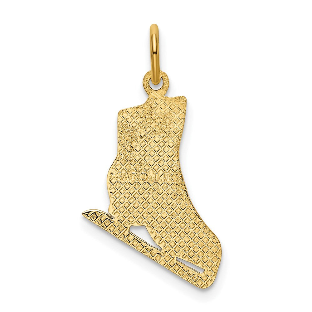 14K Gelbgold Figure Skate