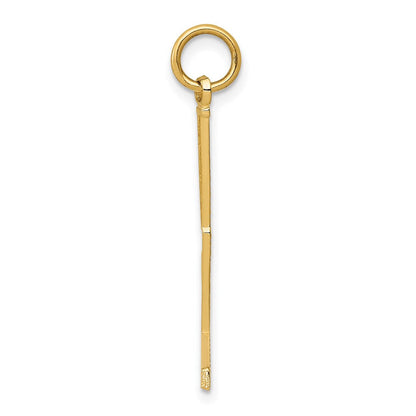 14K Gelbgold Goalie Stick Charm