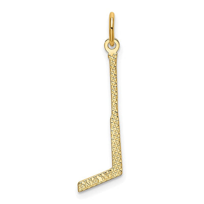 14K Gelbgold Goalie Stick Charm
