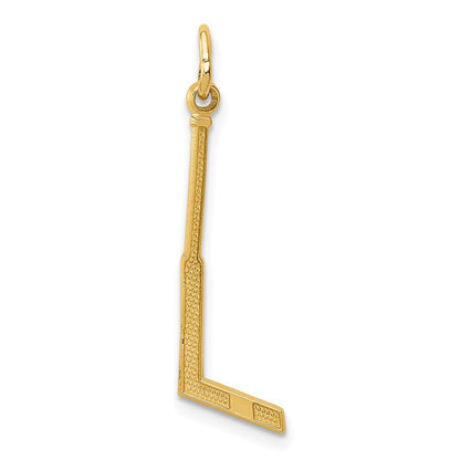 14K Gelbgold Goalie Stick Charm