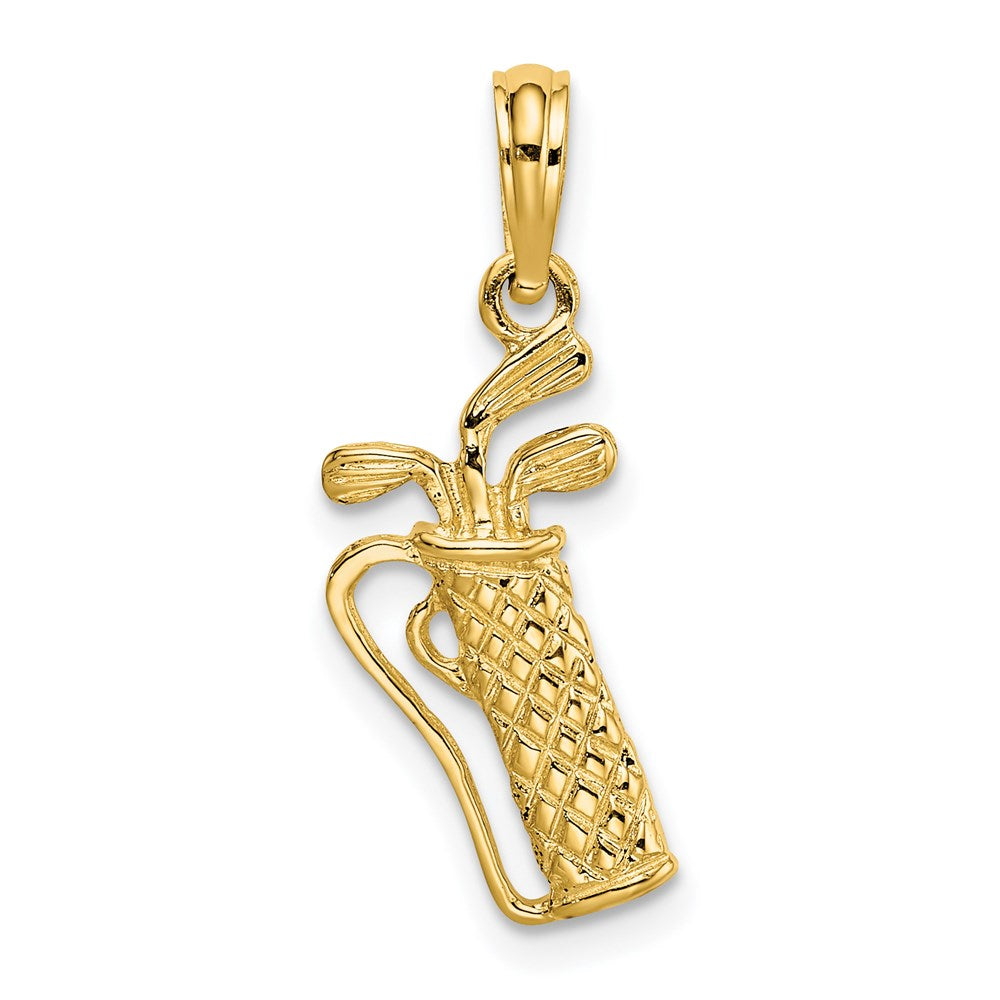14K Gelbgold Golf Bag mit Clubs Charm