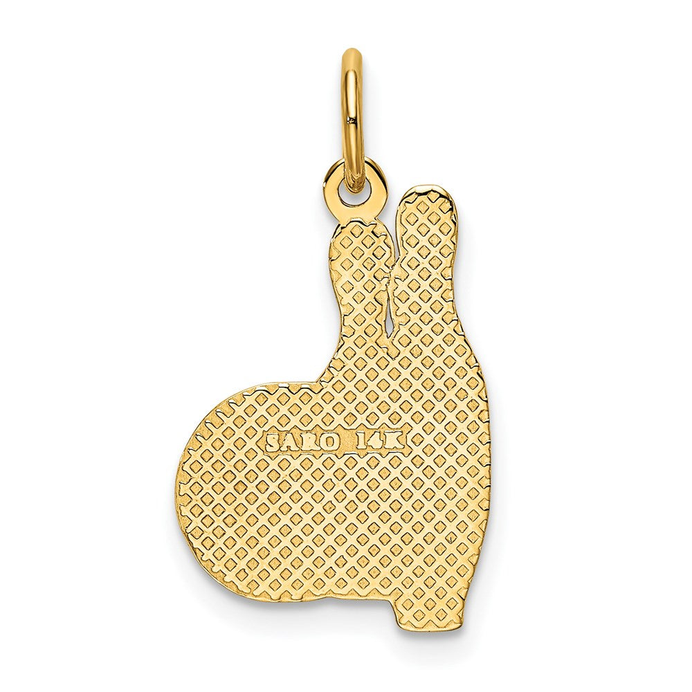 14K Gelbgold Bowling Pins Charm
