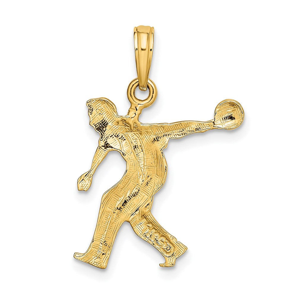 14K Gelbgold Male Bowling Charm