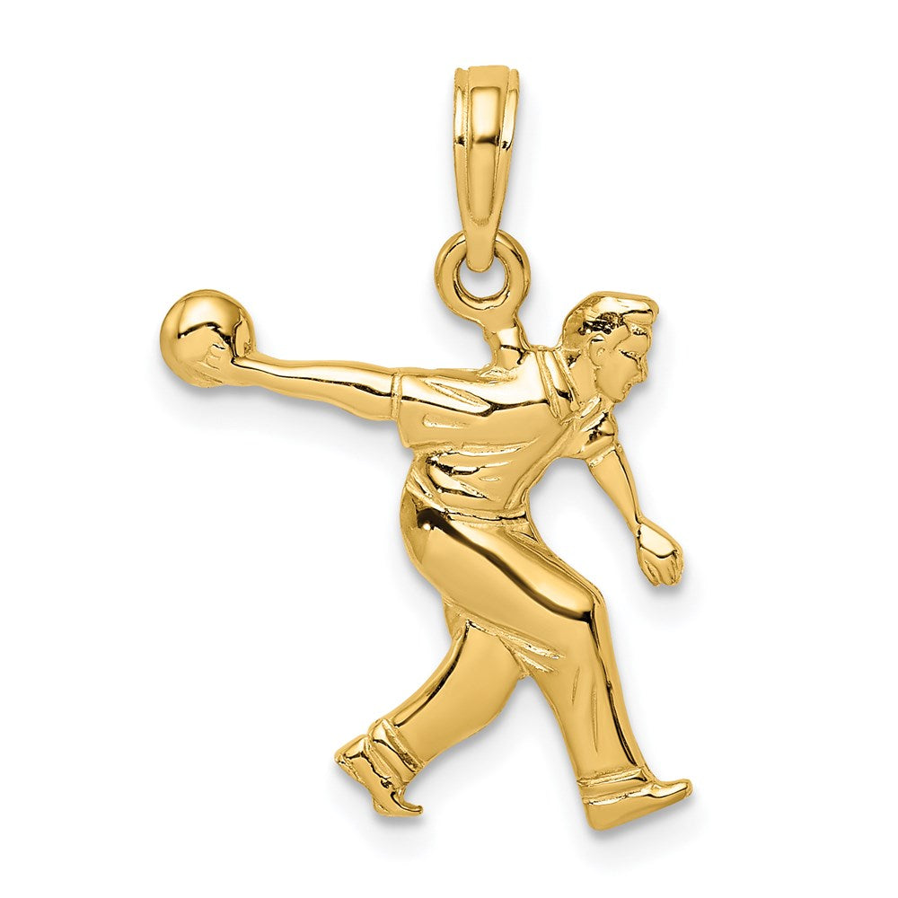 14K Gelbgold Male Bowling Charm