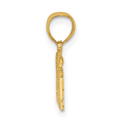 14K Gelbgold Golf Bum Charm
