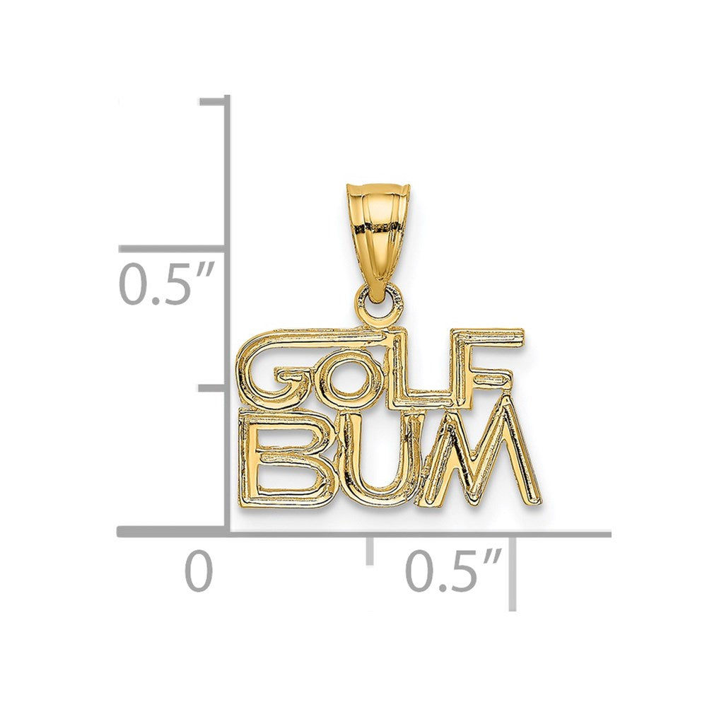 14K Gelbgold Golf Bum Charm