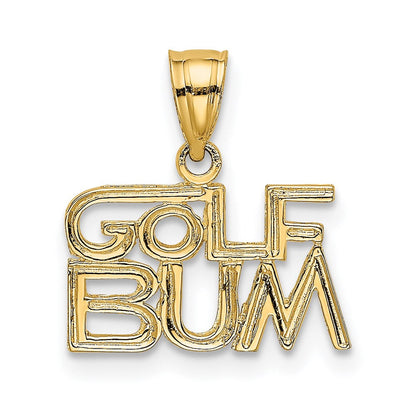 14K Gelbgold Golf Bum Charm