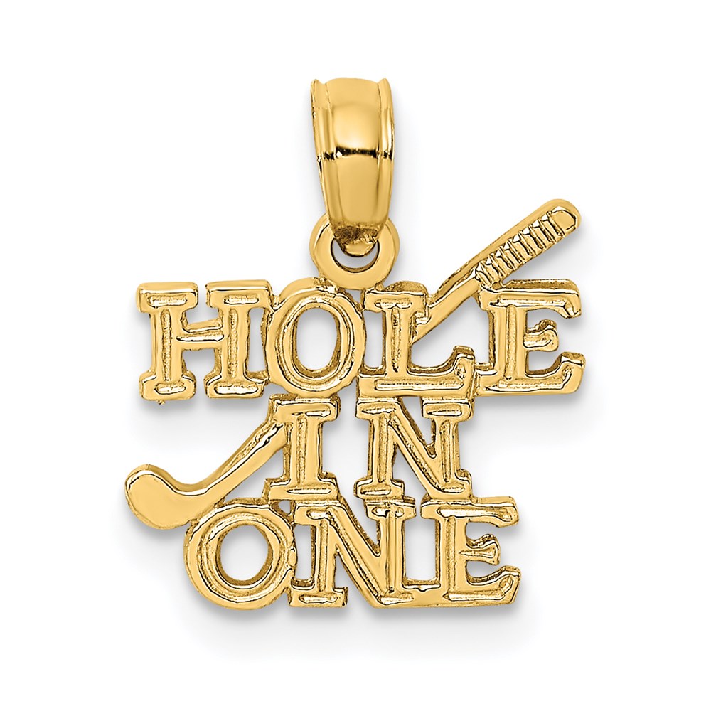 14K Gelbgold Hole in Ein mit Golf Club Charm