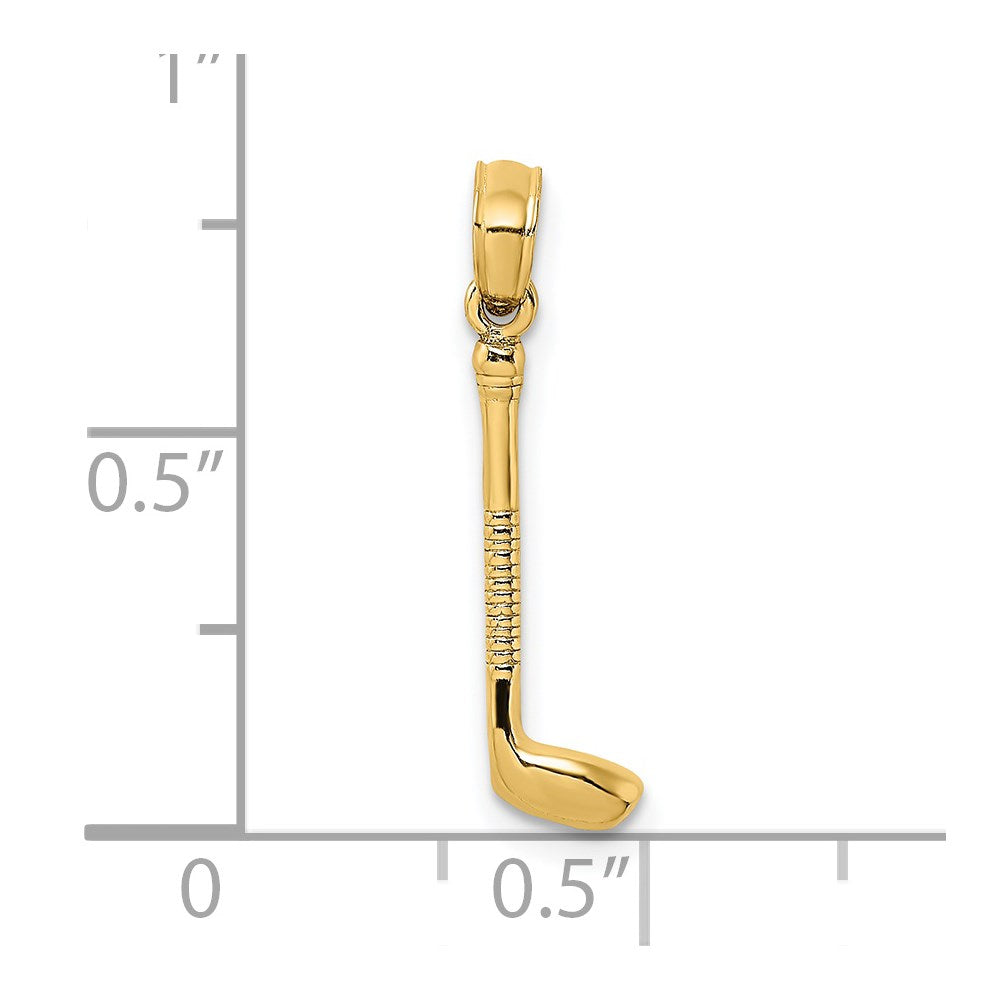 14K Gelbgold Golf Club Charm