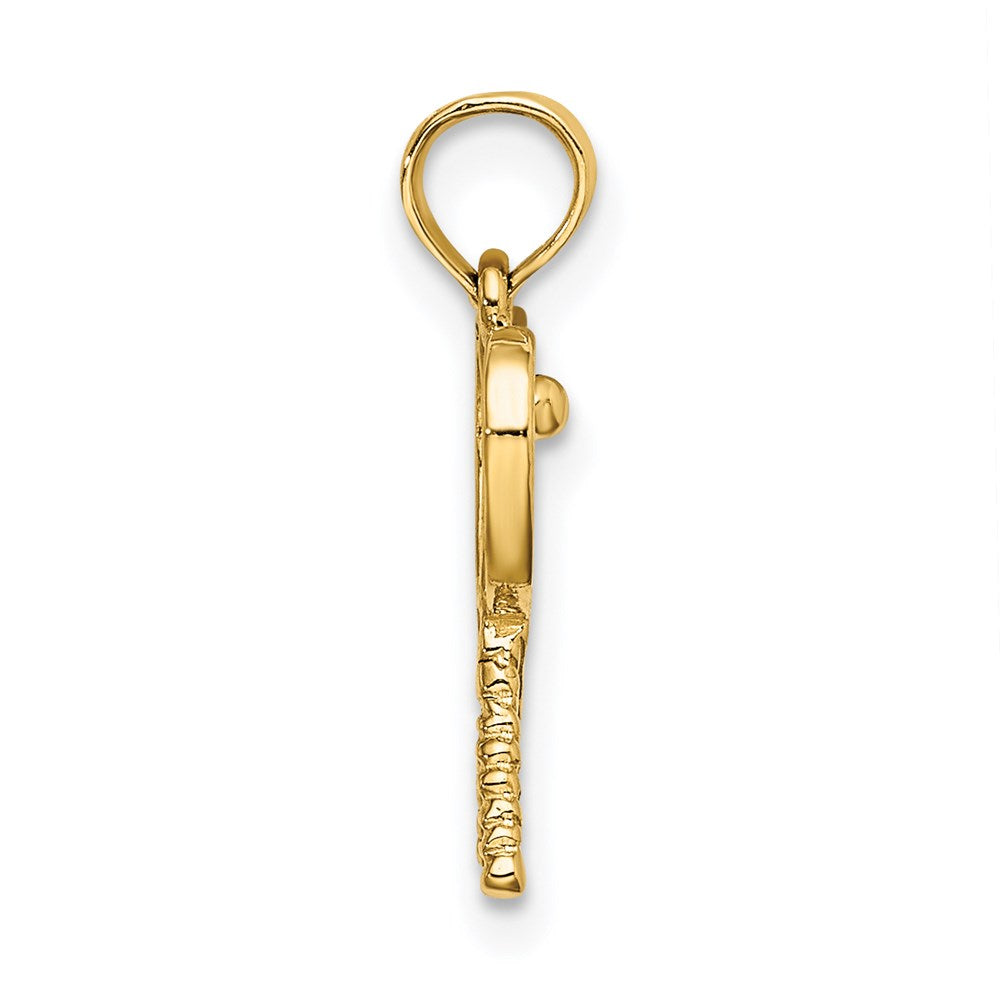 14K Gelbgold Tennis Racquets Charm